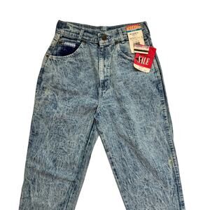 VTG 80s NWT High Rise Acid Wash Jeans Women's 8 Petite Americana USA Deadstock